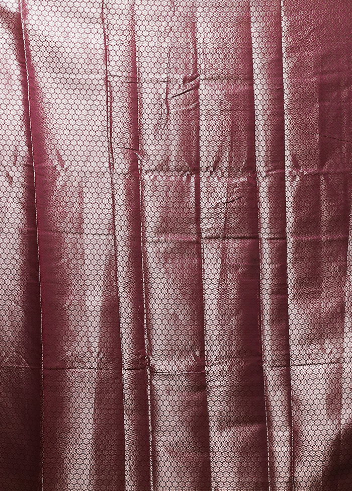 Purple Cotton Saree With Blouse Piece