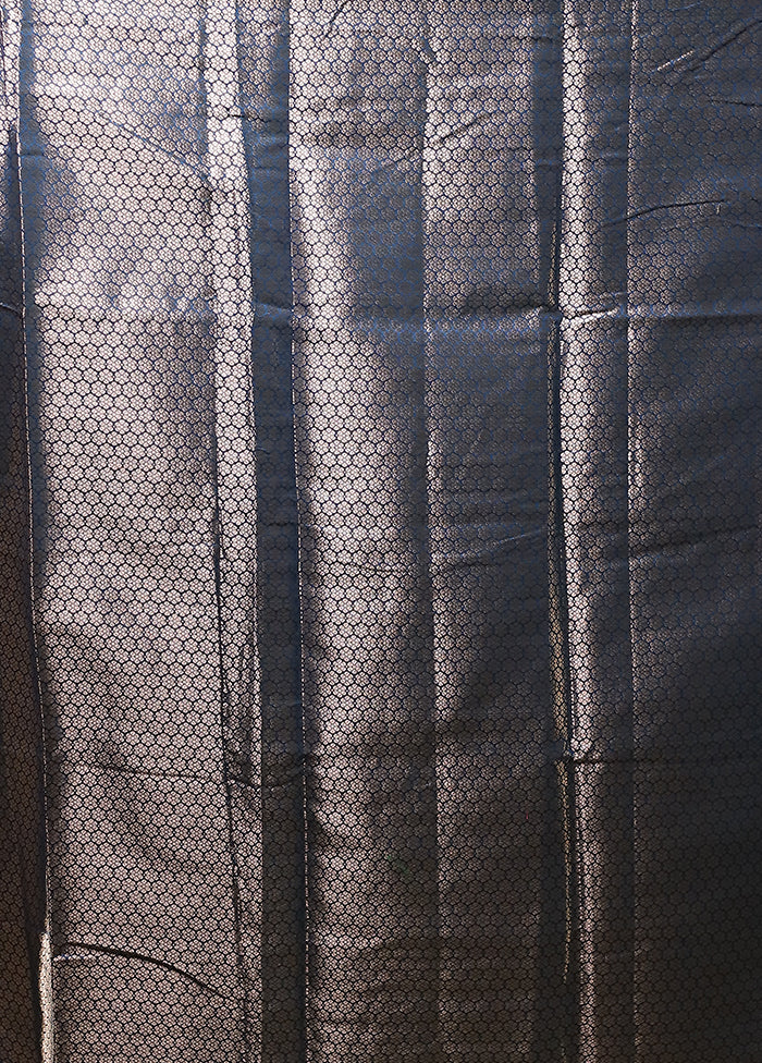 Blue Cotton Saree With Blouse Piece