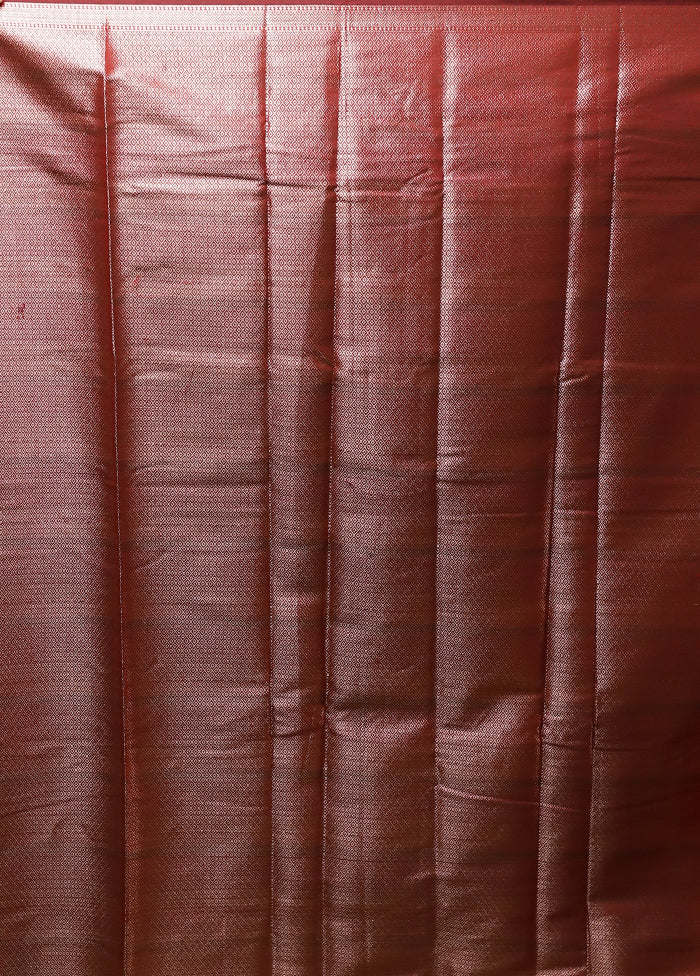 Red Cotton Saree With Blouse Piece