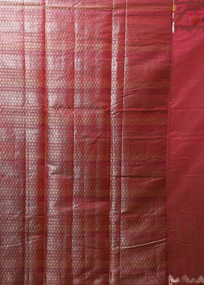 Pink Cotton Saree With Blouse Piece
