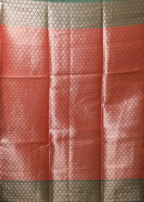 Red Organza Saree With Blouse Piece