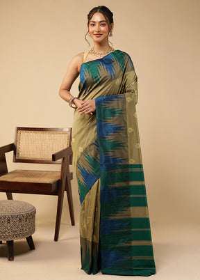 Pink Kanjivaram Silk Saree With Blouse Piece