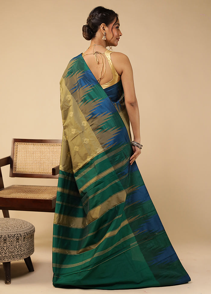Pink Kanjivaram Silk Saree With Blouse Piece