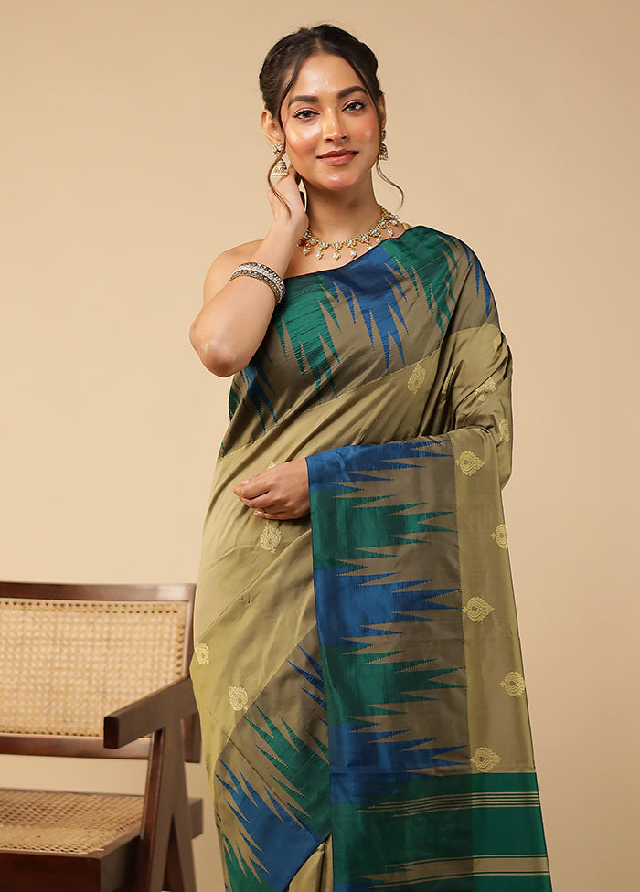 Pink Kanjivaram Silk Saree With Blouse Piece