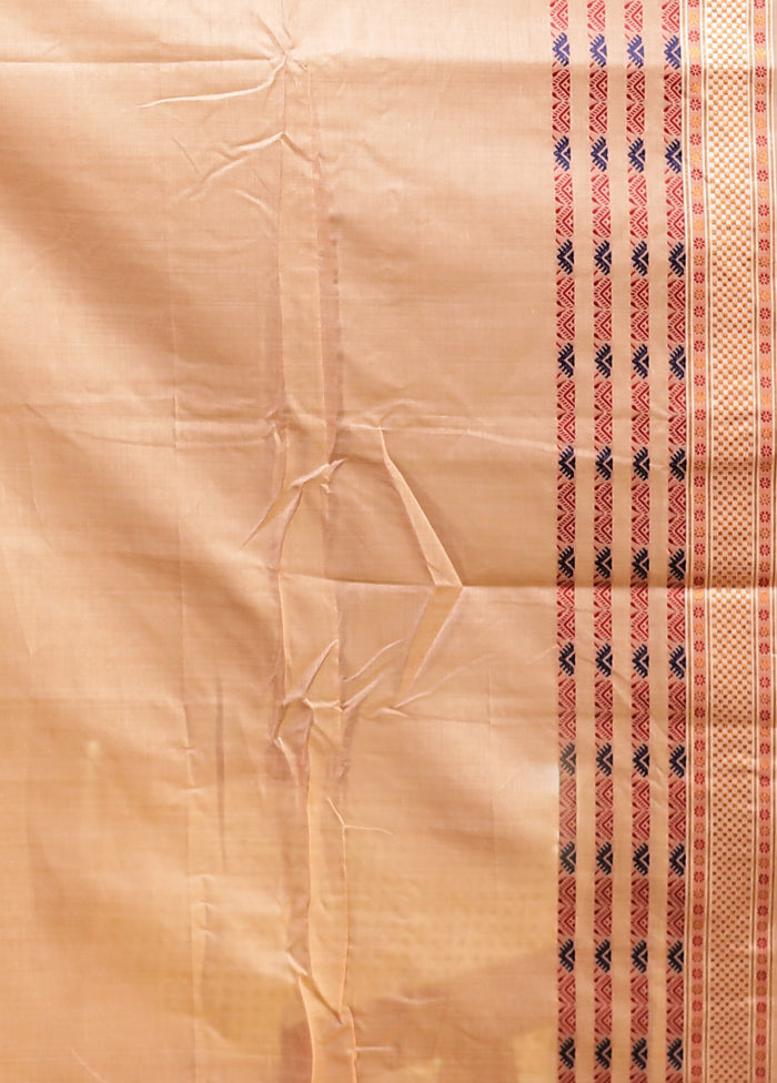 Pink Assam Silk Saree With Blouse Piece