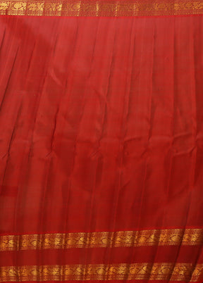 Green Gadwal Pure Silk Saree Without Blouse Piece