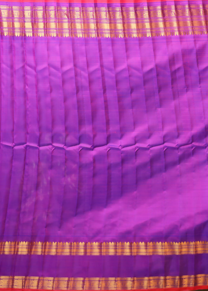 Pink Gadwal Pure Silk Saree Without Blouse Piece