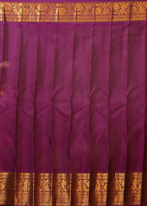 Yellow Gadwal Pure Silk Saree Without Blouse Piece