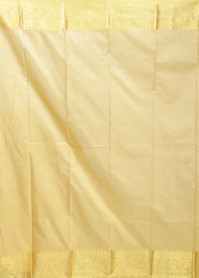 Purple Kanjivaram Silk Saree With Blouse Piece