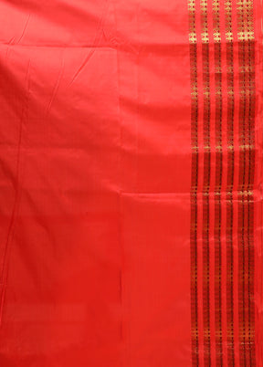 Pink Assam Silk Saree With Blouse Piece