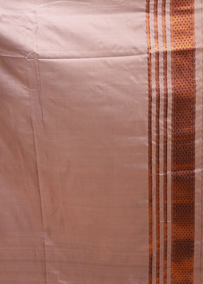 Purple Assam Silk Saree With Blouse Piece