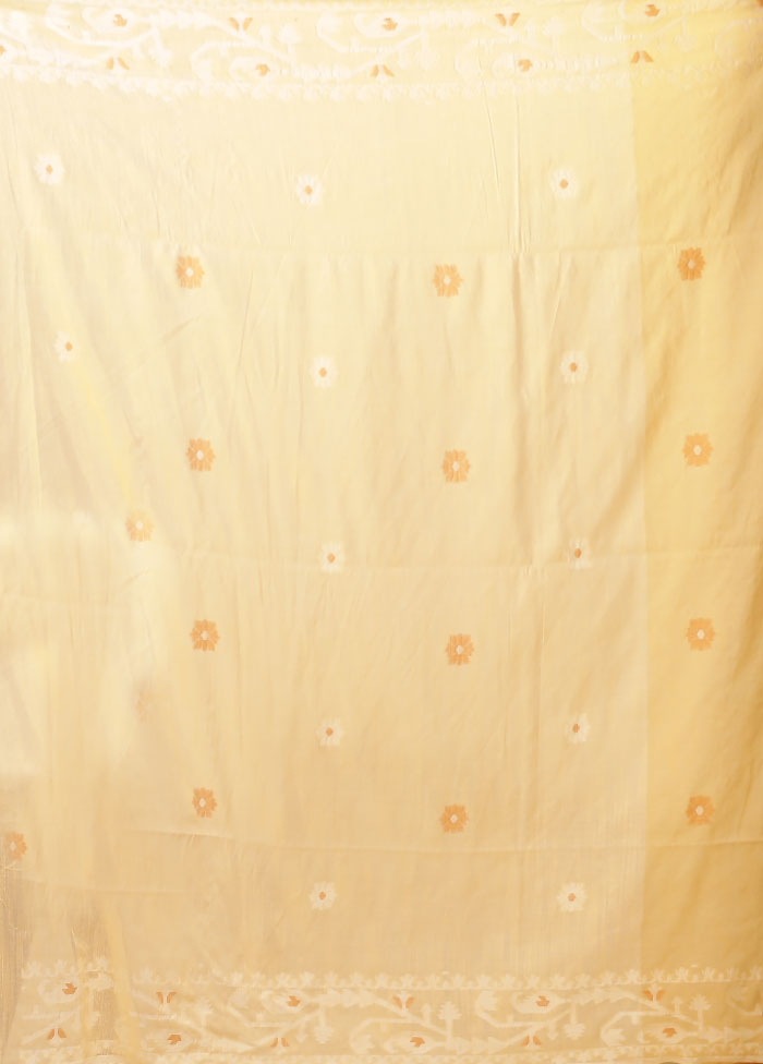 Peach Matka Silk Saree With Blouse Piece