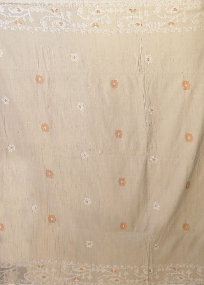 Grey Matka Silk Saree With Blouse Piece