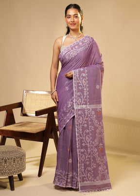 Blue Matka Silk Saree With Blouse Piece