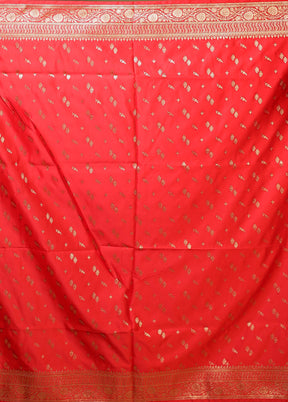 Cream Banarasi Silk Saree With Blouse Piece