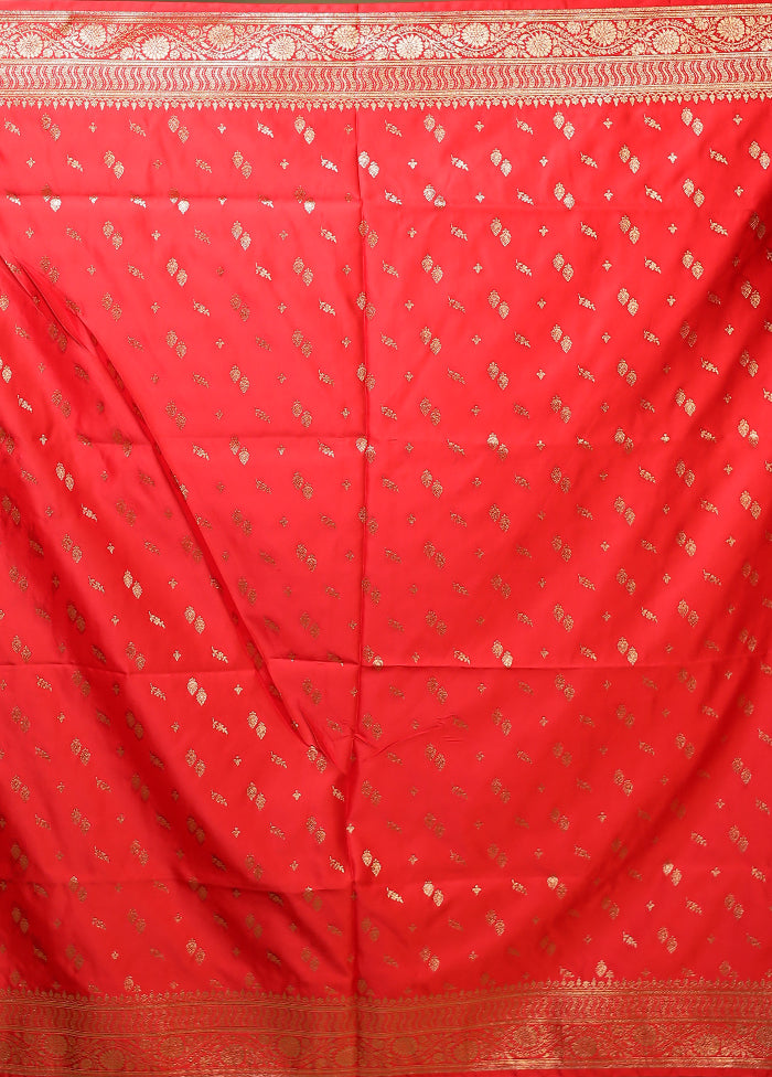 Cream Banarasi Silk Saree With Blouse Piece