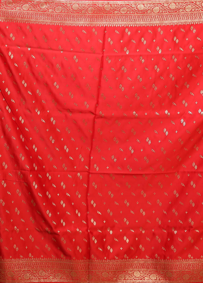 Cream Banarasi Silk Saree With Blouse Piece