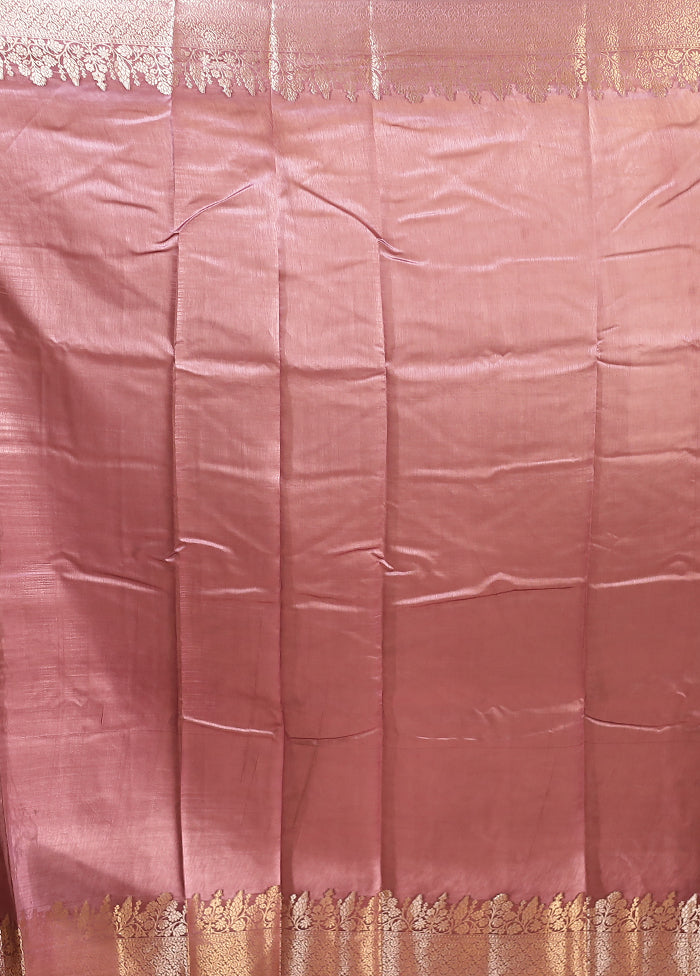 Purple Dupion Silk Saree With Blouse Piece
