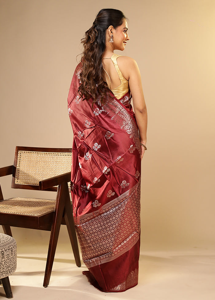 Purple Dupion Silk Saree With Blouse Piece