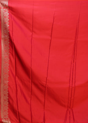 Pink Katan Silk Saree With Blouse Piece