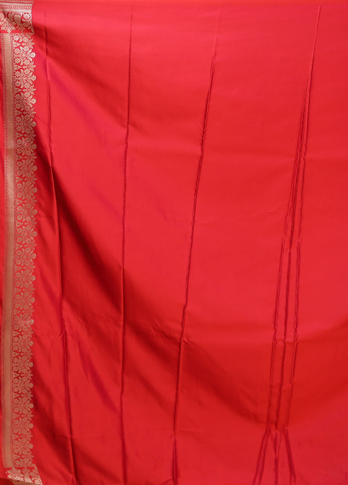 Pink Katan Silk Saree With Blouse Piece