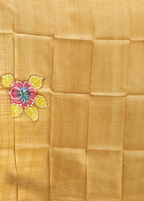 Multicolor Printed Pure Silk Saree With Blouse Piece