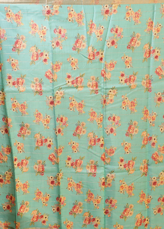 Multicolor Handloom Tussar Pure Silk Saree With Blouse Piece