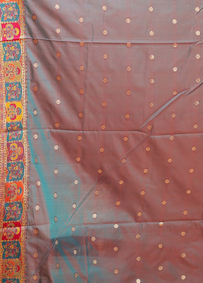 Multicolor Dupion Silk Saree With Blouse Piece