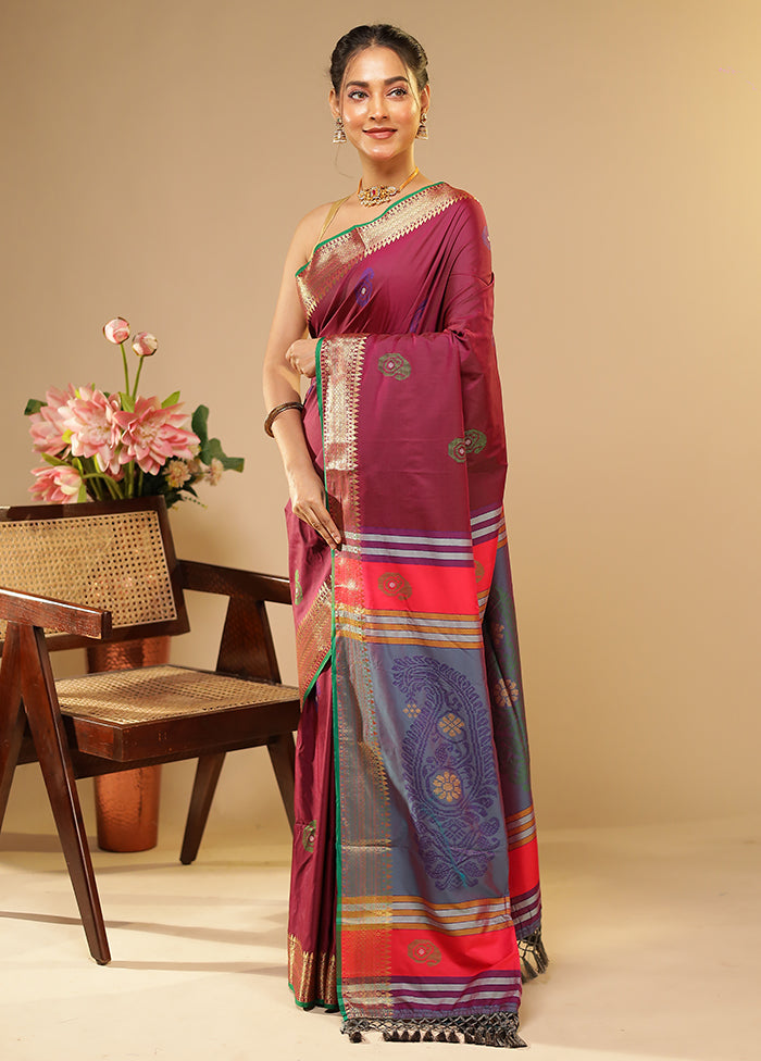 Multicolor Kalakethra Saree With Blouse Piece