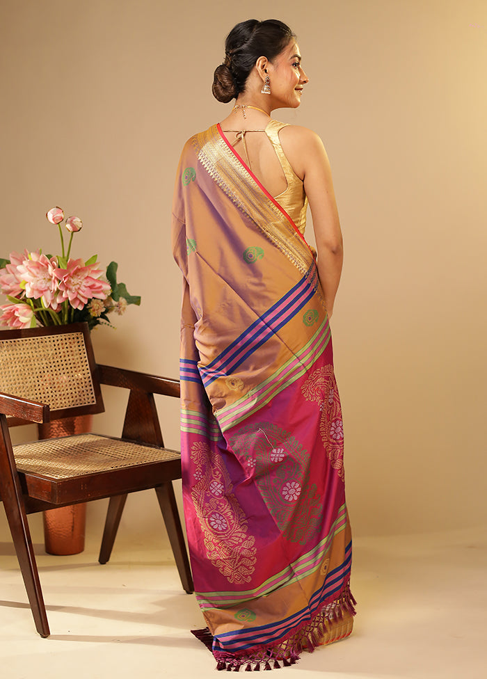 Multicolor Kalakethra Saree With Blouse Piece