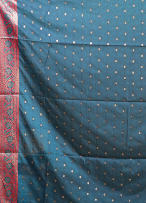 Multicolor Dupion Silk Saree With Blouse Piece