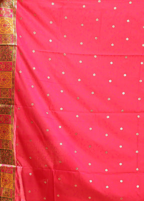 Multicolor Dupion Silk Saree With Blouse Piece