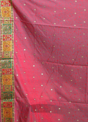 Multicolor Dupion Silk Saree With Blouse Piece