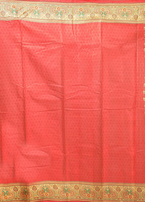 Red Printed Pure Silk Saree Without Blouse Piece