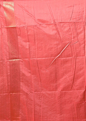 Pink Dupion Silk Saree With Blouse Piece