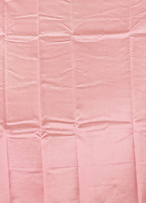 Pink Dupion Silk Saree With Blouse Piece