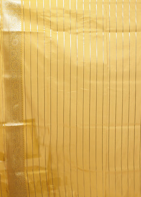 Yellow Tissue Silk Saree With Blouse Piece