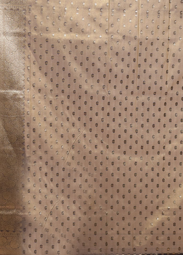 Grey Tissue Silk Saree With Blouse Piece