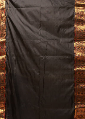 Black Assam Silk Saree With Blouse Piece