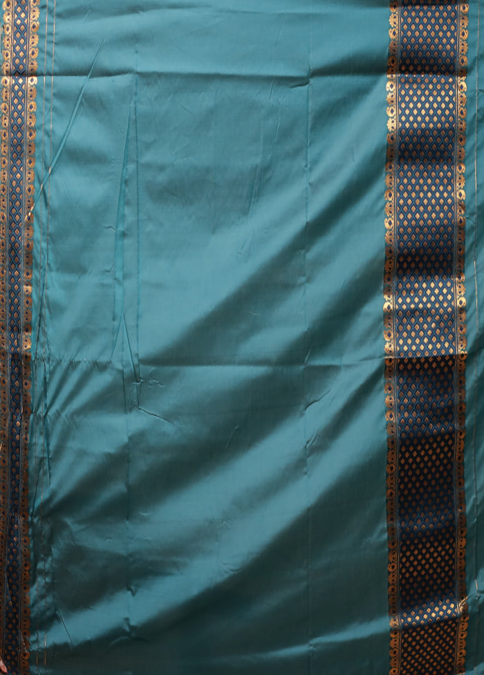 Green Assam Silk Saree With Blouse Piece