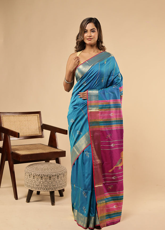 Multicolor Kalakethra Saree With Blouse Piece