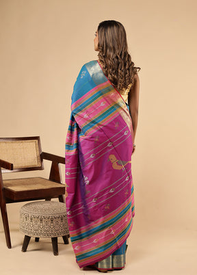 Multicolor Kalakethra Saree With Blouse Piece
