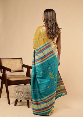 Multicolor Kalakethra Saree With Blouse Piece