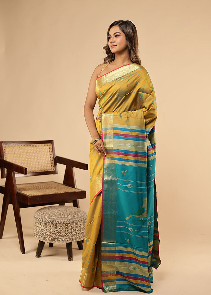 Multicolor Kalakethra Saree With Blouse Piece