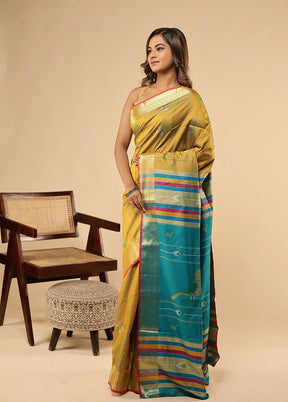 Multicolor Kalakethra Saree With Blouse Piece