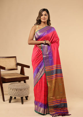 Multicolor Kalakethra Saree With Blouse Piece