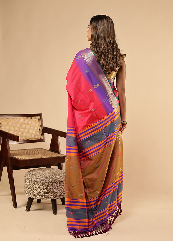 Multicolor Kalakethra Saree With Blouse Piece