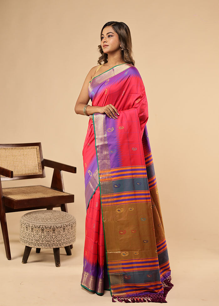Multicolor Kalakethra Saree With Blouse Piece