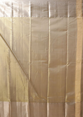 Grey Kanjivaram Silk Saree With Blouse Piece