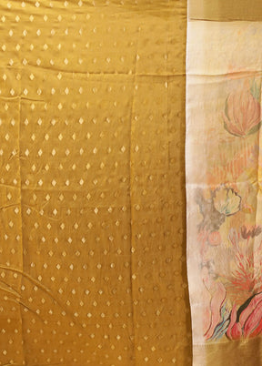 Multicolor Dupion Silk Saree With Blouse Piece